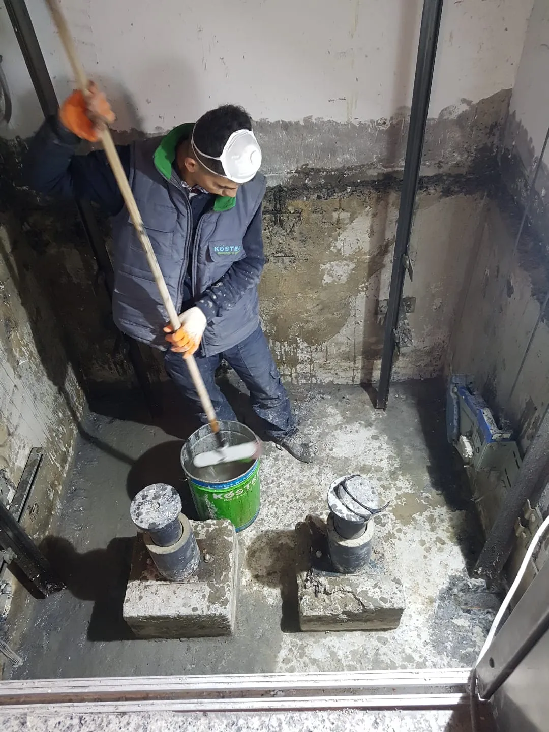 Asansör kuyusu su yalıtımı kontrol ve test aşaması