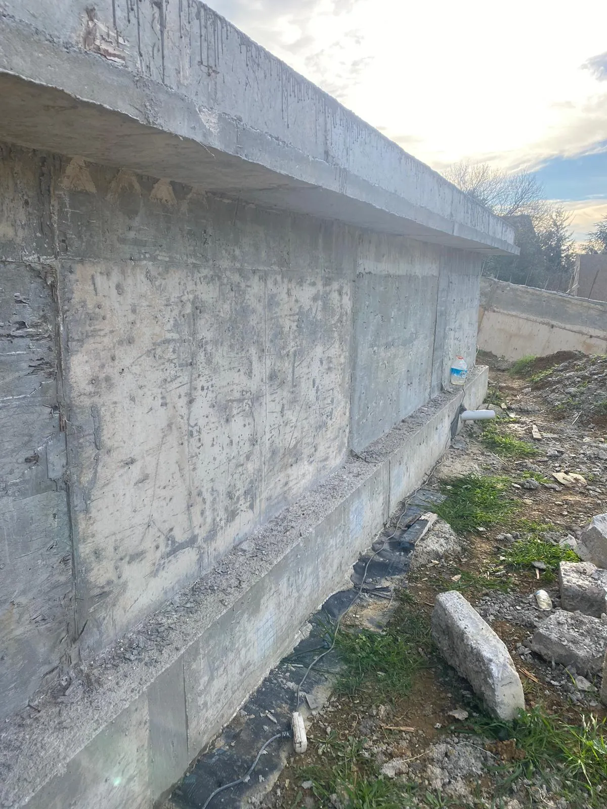 Kristalize su yalıtım malzemesi perde duvar uygulaması