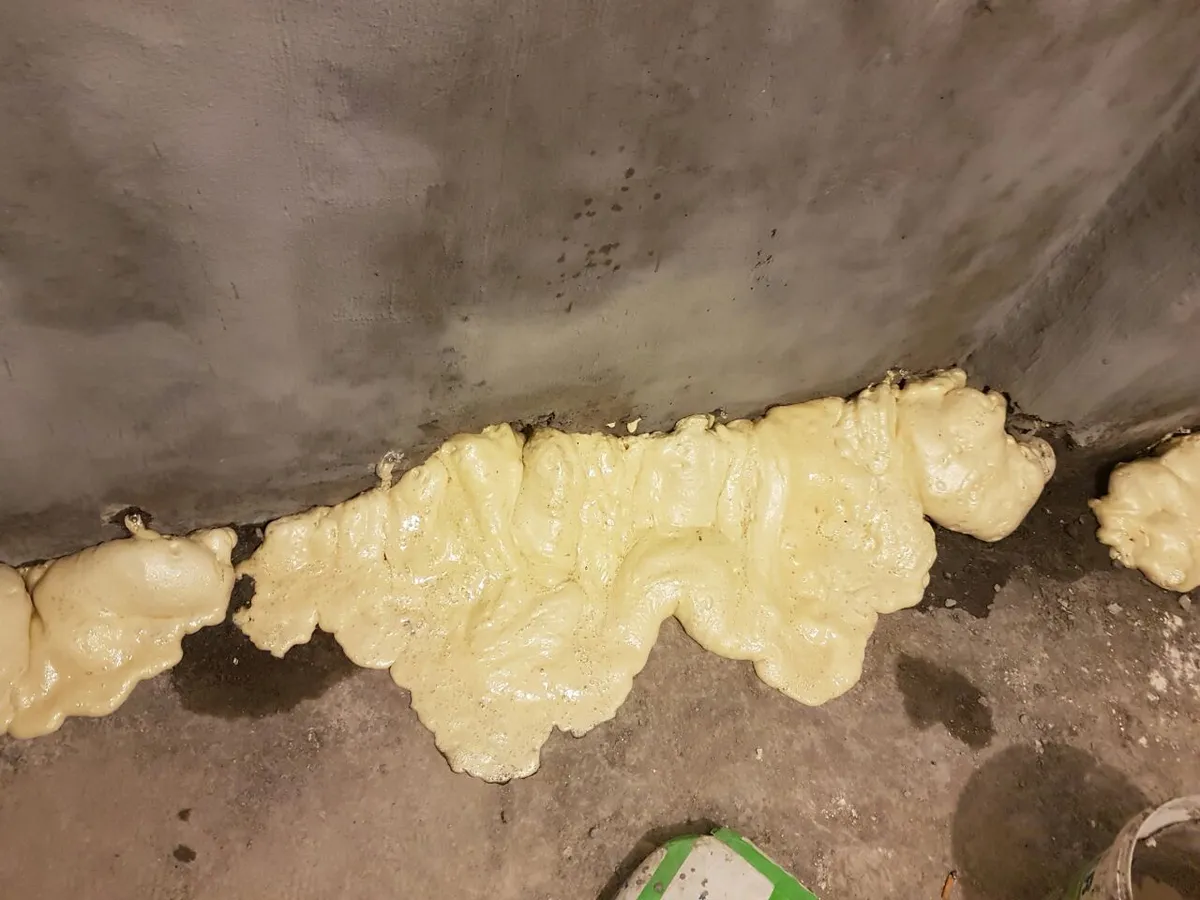 Kristalize su yalıtım malzemesi uygulama aşaması