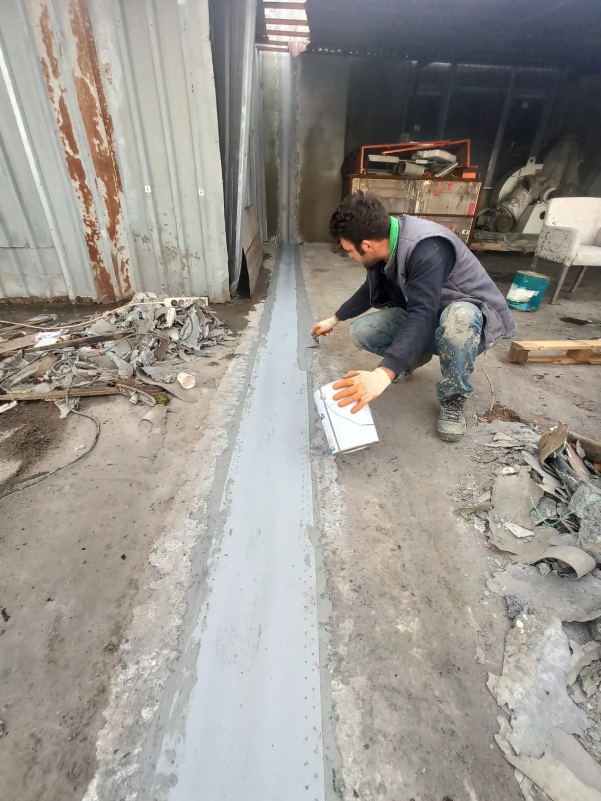 Tamamlanan dilatasyon derz su yalıtımı genel görünüm